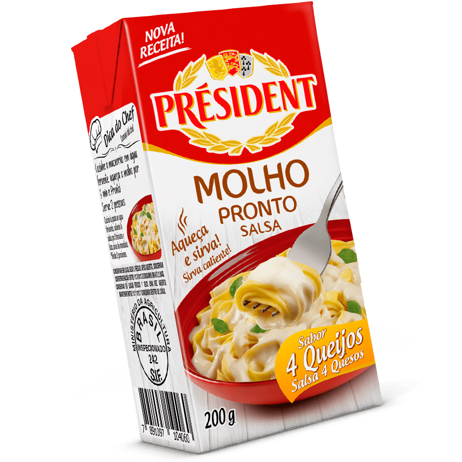 Cremes Président – Molho 4 Queijos