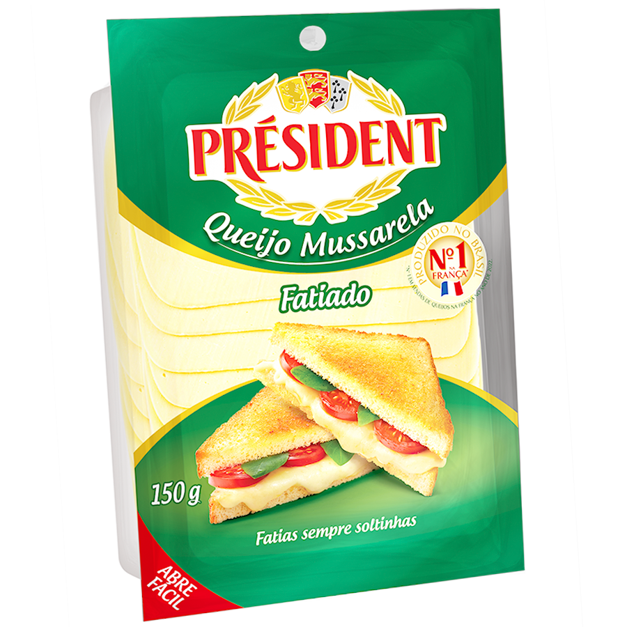 Queijo Président – Mussarela Fatiado 150g