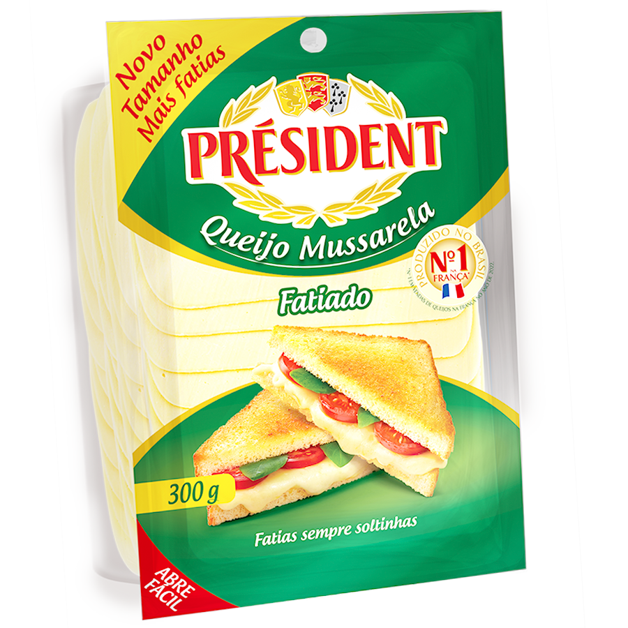 Queijo Président - Mussarela Fatiado 300g