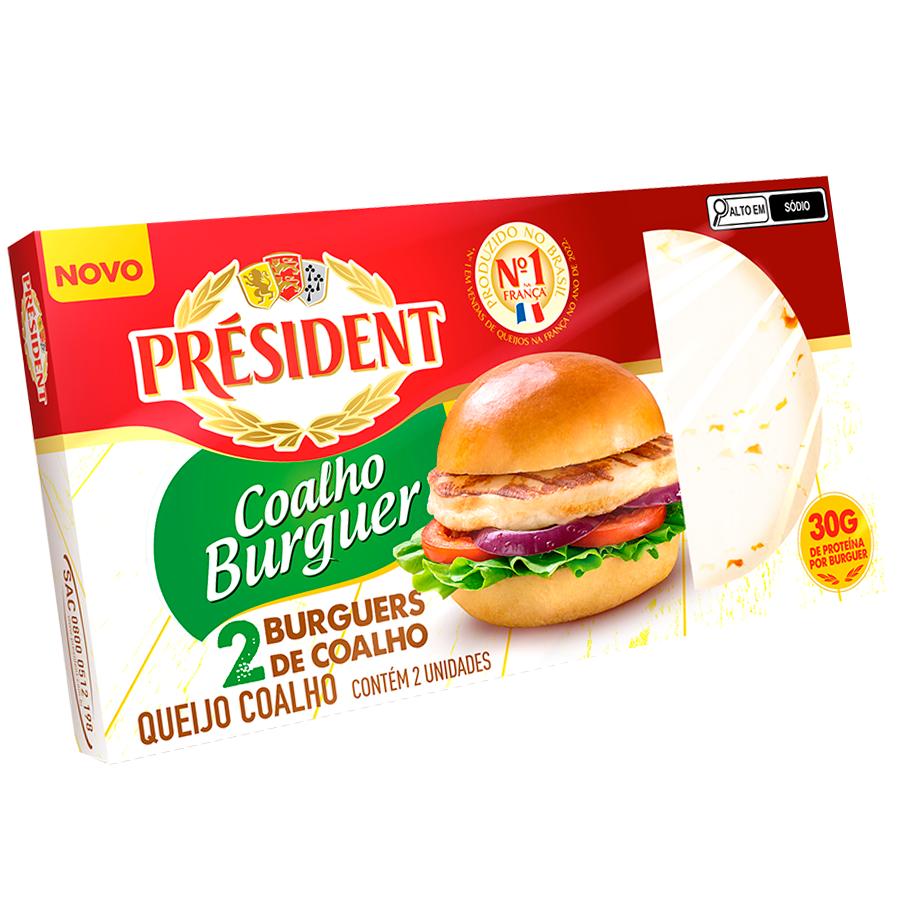 Queijo Président – Coalho Burguer Unid 240g
