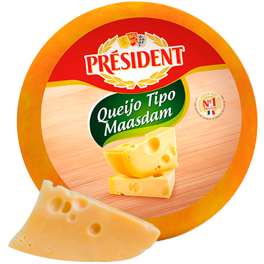 Queijo Président – Maasdam Peça (peso variável) 150g