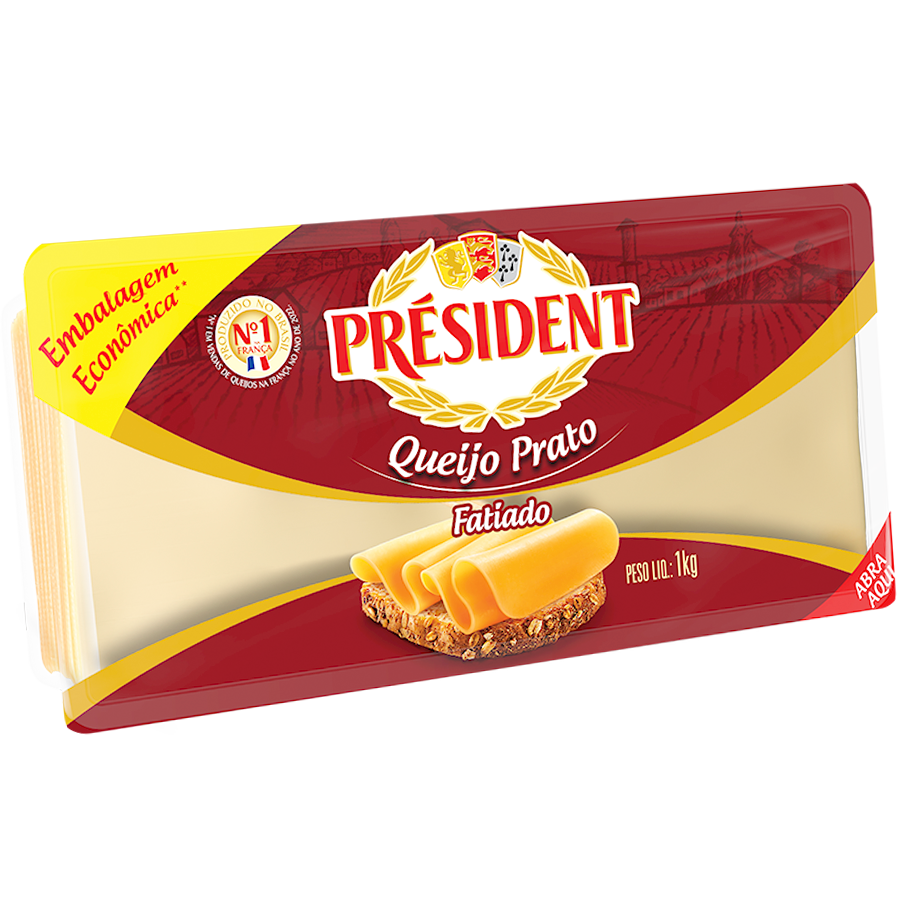 Queijo Président – Prato Fatiado 1kg